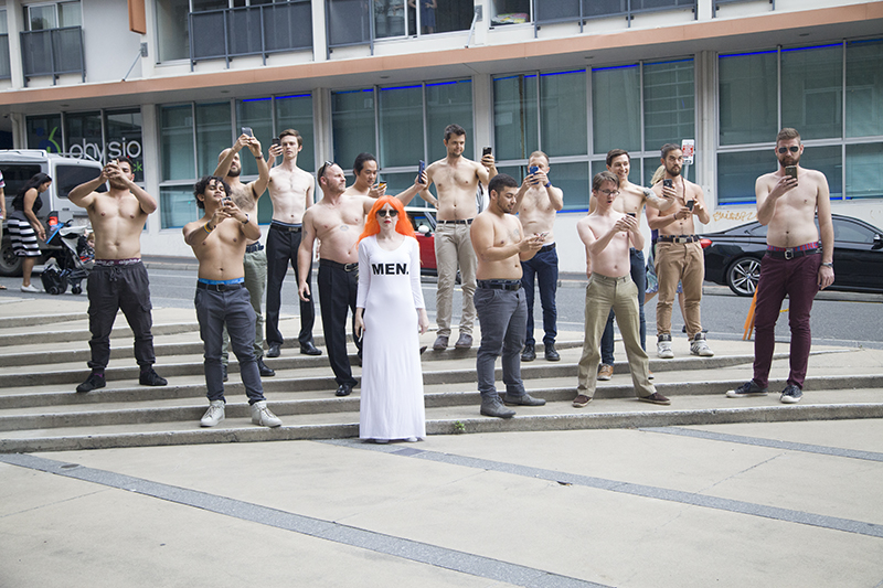 Photographer for Kate Durbin's HELLO SELFIE MEN performance art piece